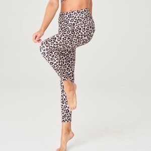 Onzie Gold Cheetah High Rise Midi Legging